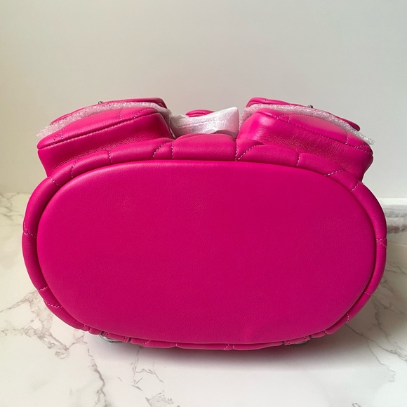 ❌SOLD❌ New Coach Tabby Quilted Backpack Dragonfruit Shoulder Bag - Hot Pink - Picture 8 of 15